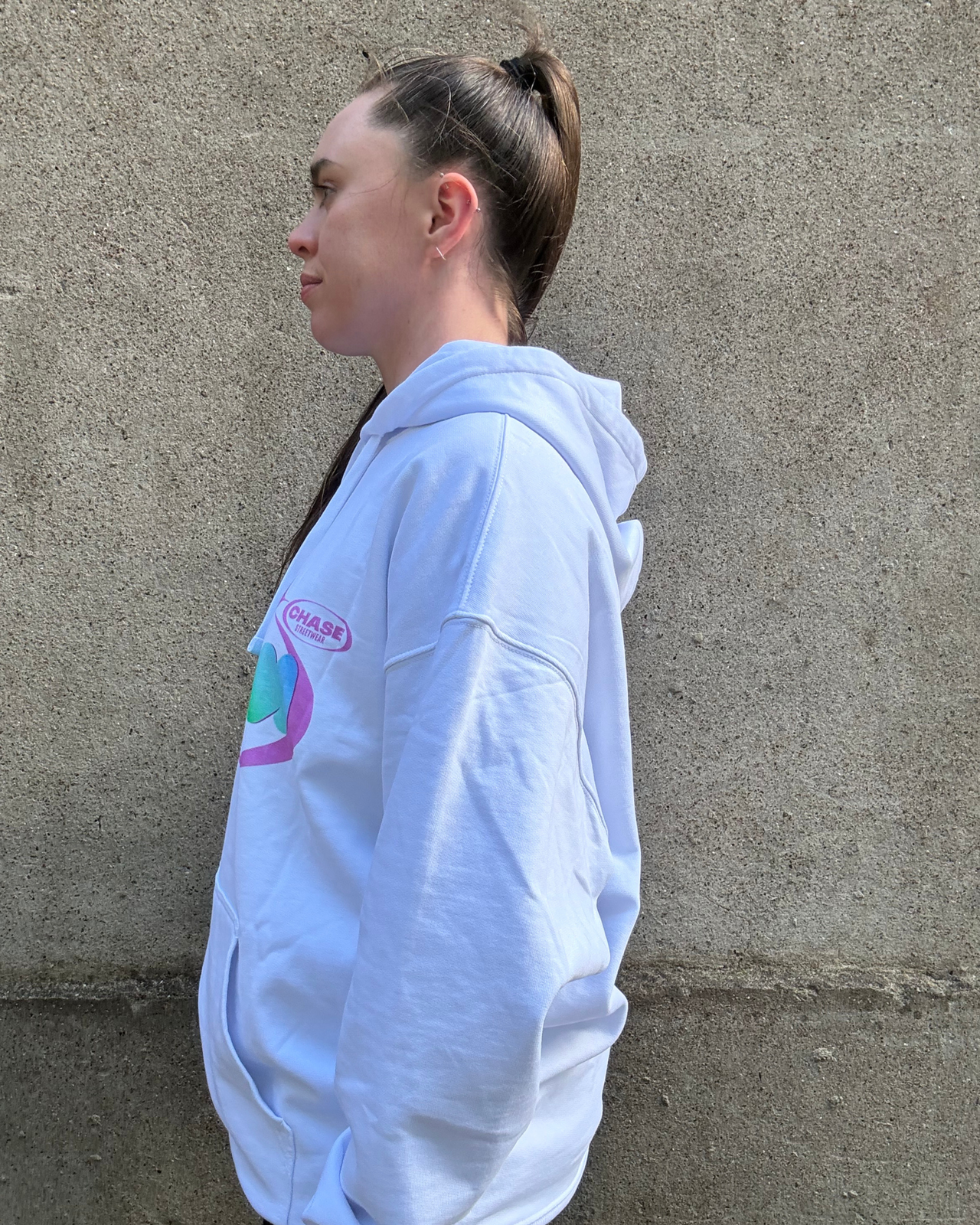 COMET PINK 350GSM White Hoodie LIMITED EDITION