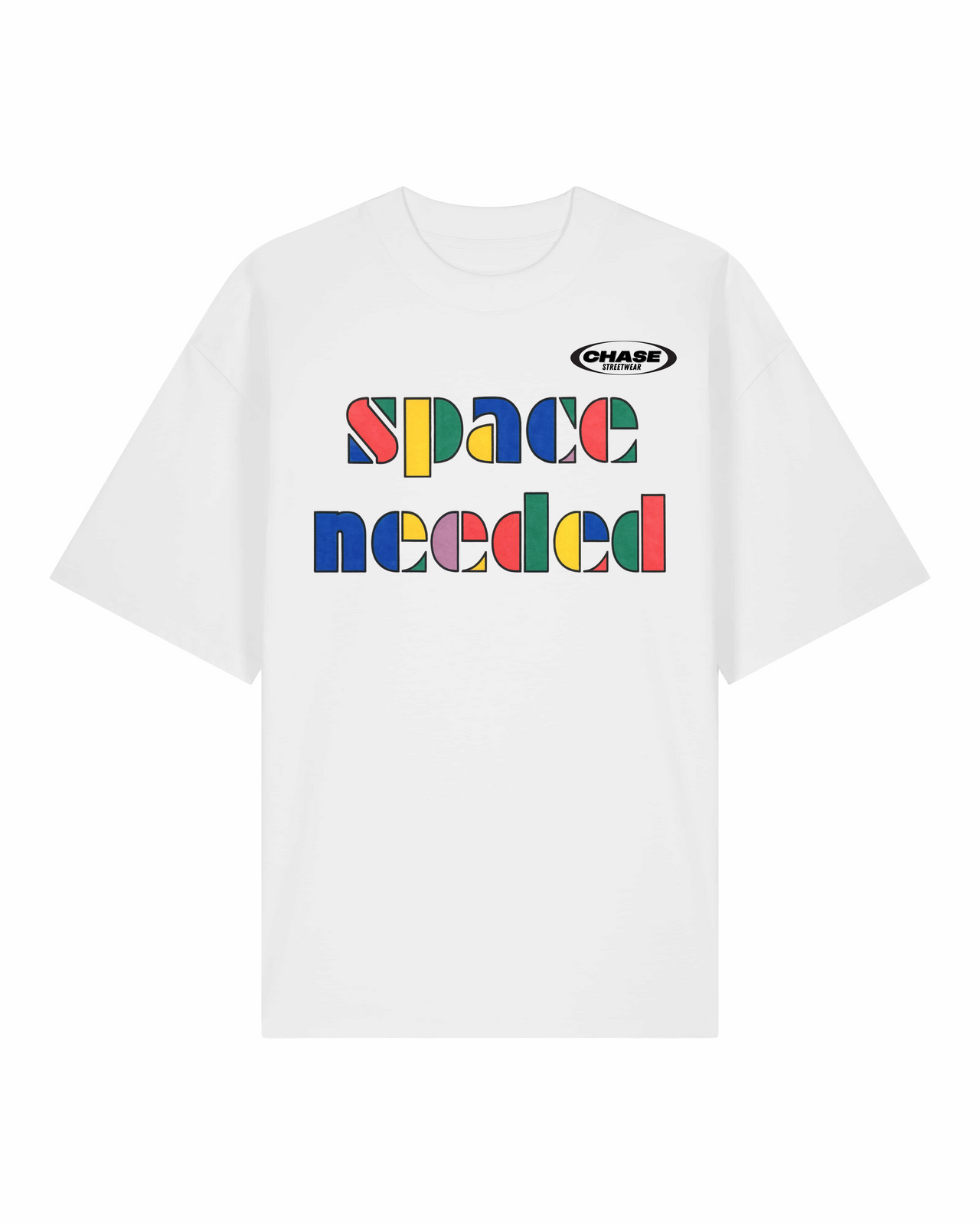 Space Needed White T-Shirt Organic Cotton